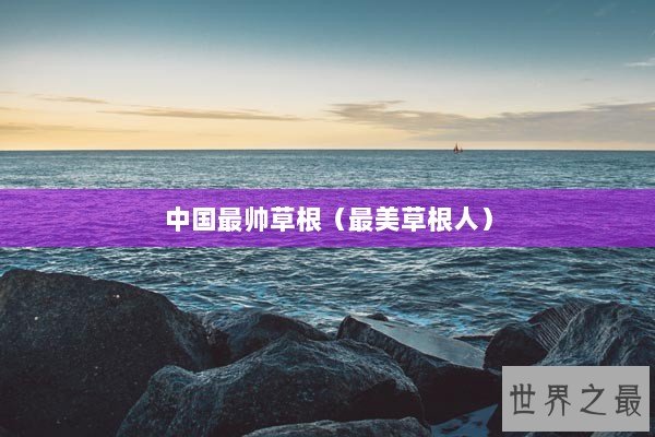 中国最帅草根（最美草根人）