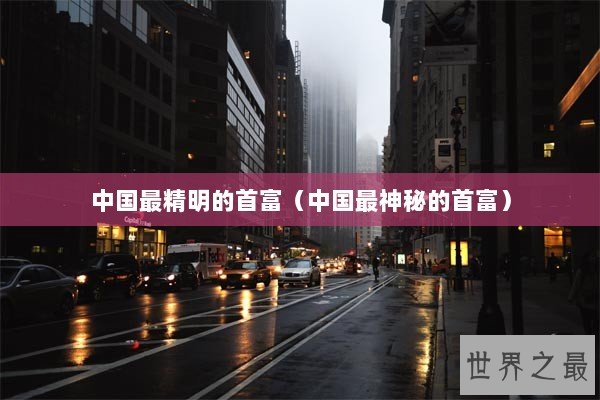 中国最精明的首富（中国最神秘的首富）