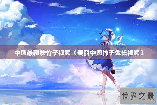 中国最粗壮竹子视频（美丽中国竹子生长视频）