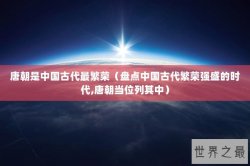 唐朝是中国古代最繁荣（盘点中国古代繁荣强盛的时代,唐朝当位列其中）