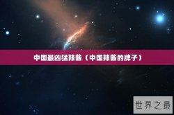 中国最凶猛辣酱（中国辣酱的牌子）