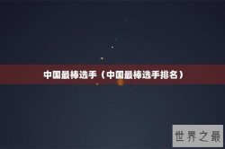 中国最棒选手（中国最棒选手排名）