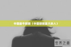 中国最牛眼睛（中国眼睛最大的人）