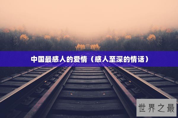中国最感人的爱情（感人至深的情话）