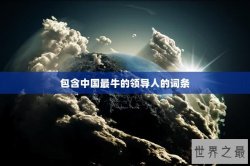 包含中国最牛的领导人的词条