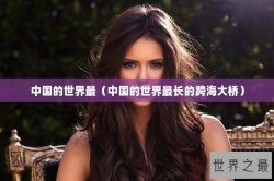 中国的世界最（中国的世界最长的跨海大桥）