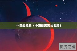 中国最赖的（中国最厉害的老赖）