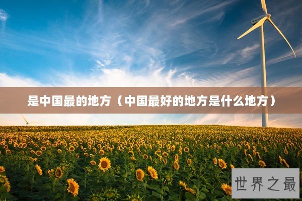 是中国最的地方（中国最好的地方是什么地方）