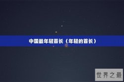 中国最年轻首长（年轻的首长）