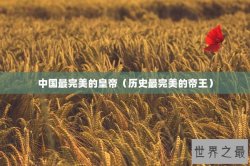 中国最完美的皇帝（历史最完美的帝王）