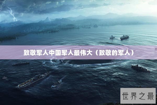 致敬军人中国军人最伟大（致敬的军人）
