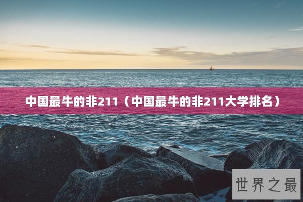 中国最牛的非211（中国最牛的非211大学排名）