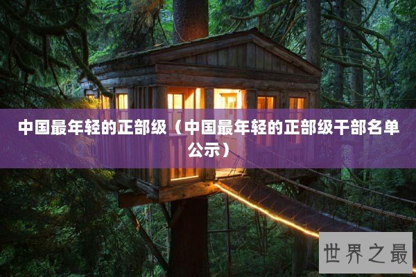中国最年轻的正部级（中国最年轻的正部级干部名单公示）