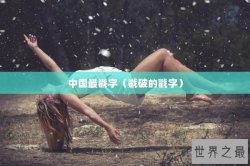 中国最戳字（戳破的戳字）