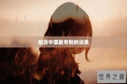 包含中国最专制的词条
