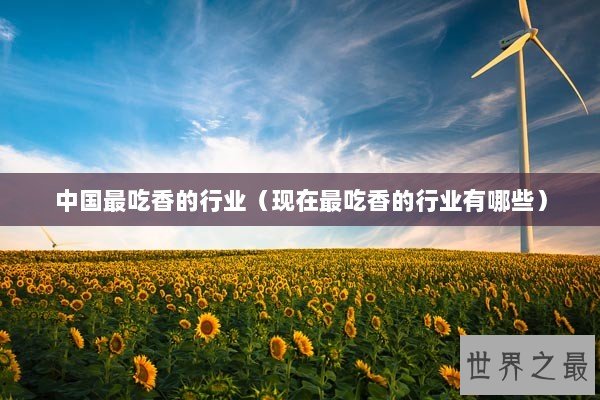 中国最吃香的行业（现在最吃香的行业有哪些）