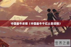 中国最牛求婚（中国最牛千亿土豪结婚）
