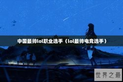 中国最帅lol职业选手（lol最帅电竞选手）