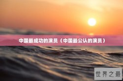 中国最成功的演员（中国最公认的演员）