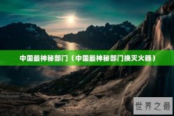 中国最神秘部门（中国最神秘部门换灭火器）