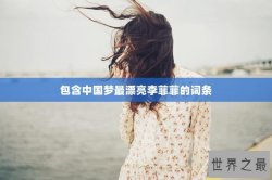 包含中国梦最漂亮李菲菲的词条