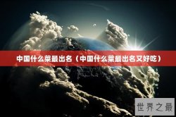 中国什么菜最出名（中国什么菜最出名又好吃）