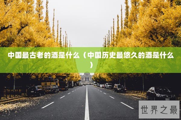 中国最古老的酒是什么（中国历史最悠久的酒是什么）