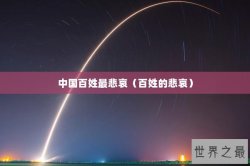 中国百姓最悲哀（百姓的悲哀）
