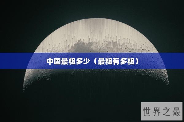 中国最粗多少（最粗有多粗）