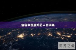 包含中国最娘艺人的词条