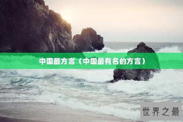 中国最方言（中国最有名的方言）