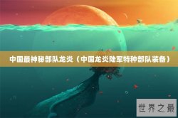 中国最神秘部队龙炎（中国龙炎陆军特种部队装备）
