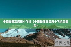 中国最便宜民用小飞机（中国最便宜民用小飞机是哪款）