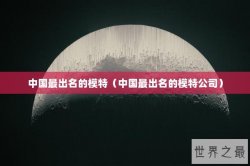 中国最出名的模特（中国最出名的模特公司）