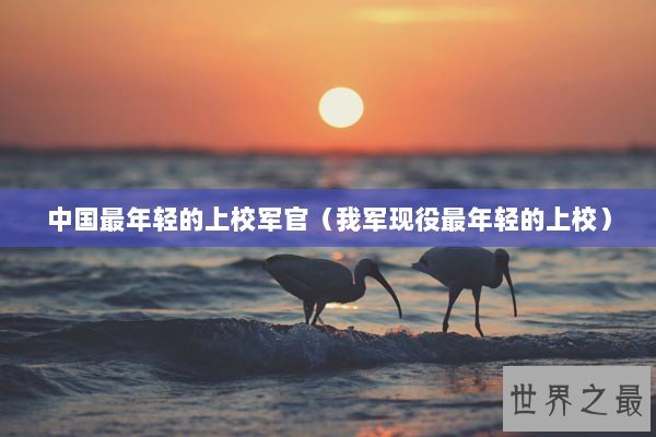 中国最年轻的上校军官(我军现役最年轻的上校) 中国最年轻的上校军官(我军现役最年轻的上校)