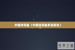 中国帅哥最（中国帅哥最多省排名）