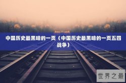 中国历史最黑暗的一页（中国历史最黑暗的一页五四战争）