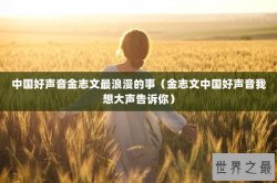 中国好声音金志文最浪漫的事（金志文中国好声音我想大声告诉你）