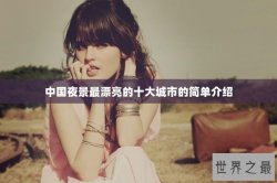中国夜景最漂亮的十大城市的简单介绍