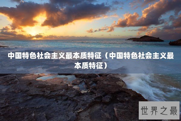 中国特色社会主义最本质特征（中国特色社会主义最本质特征）