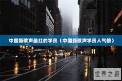 中国新歌声最红的学员（中国新歌声学员人气榜）