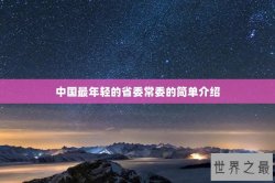 中国最年轻的省委常委的简单介绍