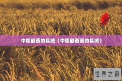 中国最西的县城（中国最西面的县城）