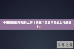 中国现任最年轻的上将（现在中国最年轻的上将是谁）