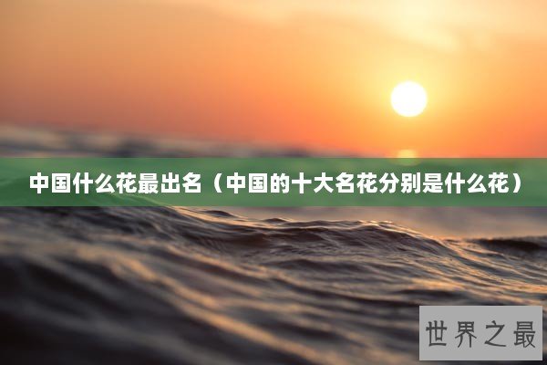 中国什么花最出名（中国的十大名花分别是什么花）