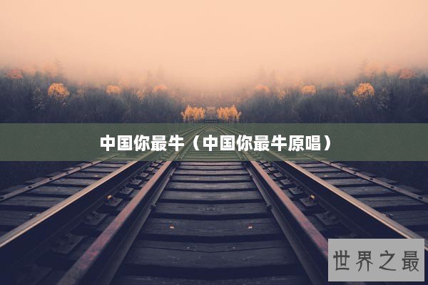 中国你最牛（中国你最牛原唱）