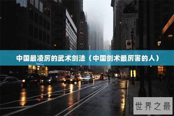 中国最凌厉的武术剑法（中国剑术最厉害的人）