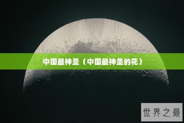 中国最神圣（中国最神圣的花）