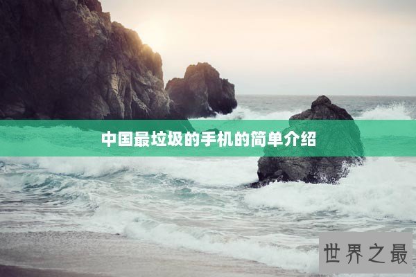 中国最垃圾的手机的简单介绍