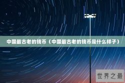 中国最古老的钱币（中国最古老的钱币是什么样子）